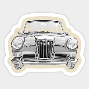 Riley Elf 1960s British classic car monochrome Sticker